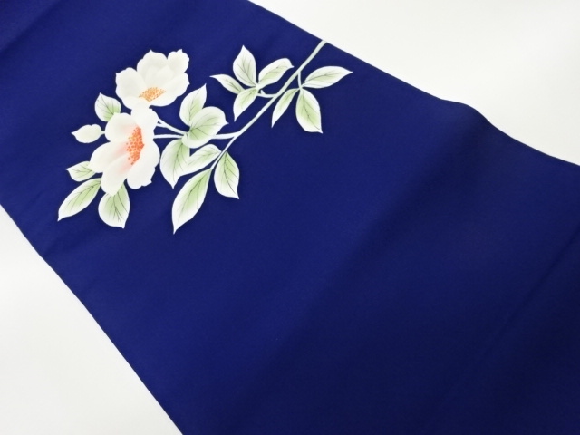 JAPANESE HIRAKI NAGOYA OBI / SHIOZE / FLORAL PLANTS